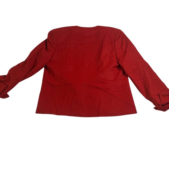 Elegant Red Women's Blazer - Picture 2 of 13